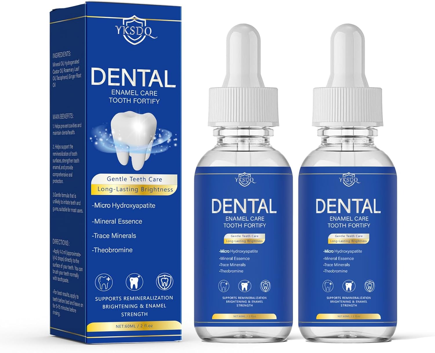 Advanced Tooth Remineralization Liquid, Enamel Repair Drops for Cavity Healing and Strengthening, Transparent Daily Solution to Support Natural Protection and Reduce Tooth Sensitivity (2 Pack) (1)