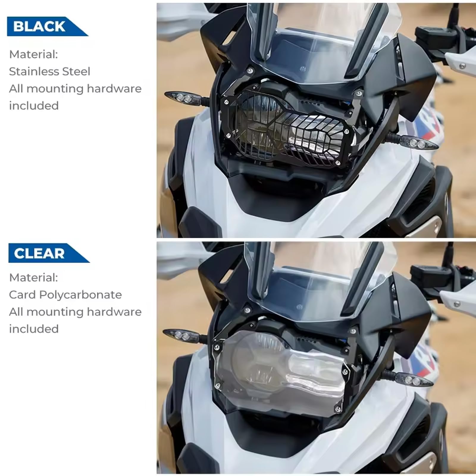 R1200GS R1250GS Anteriori Faro Protezione Copertura- Moto Parafaro Griglia Per R1200GS R1250GS Adventure R1200 R1250 GS ADV 2013-2018 2019 2020 2021(Nero)