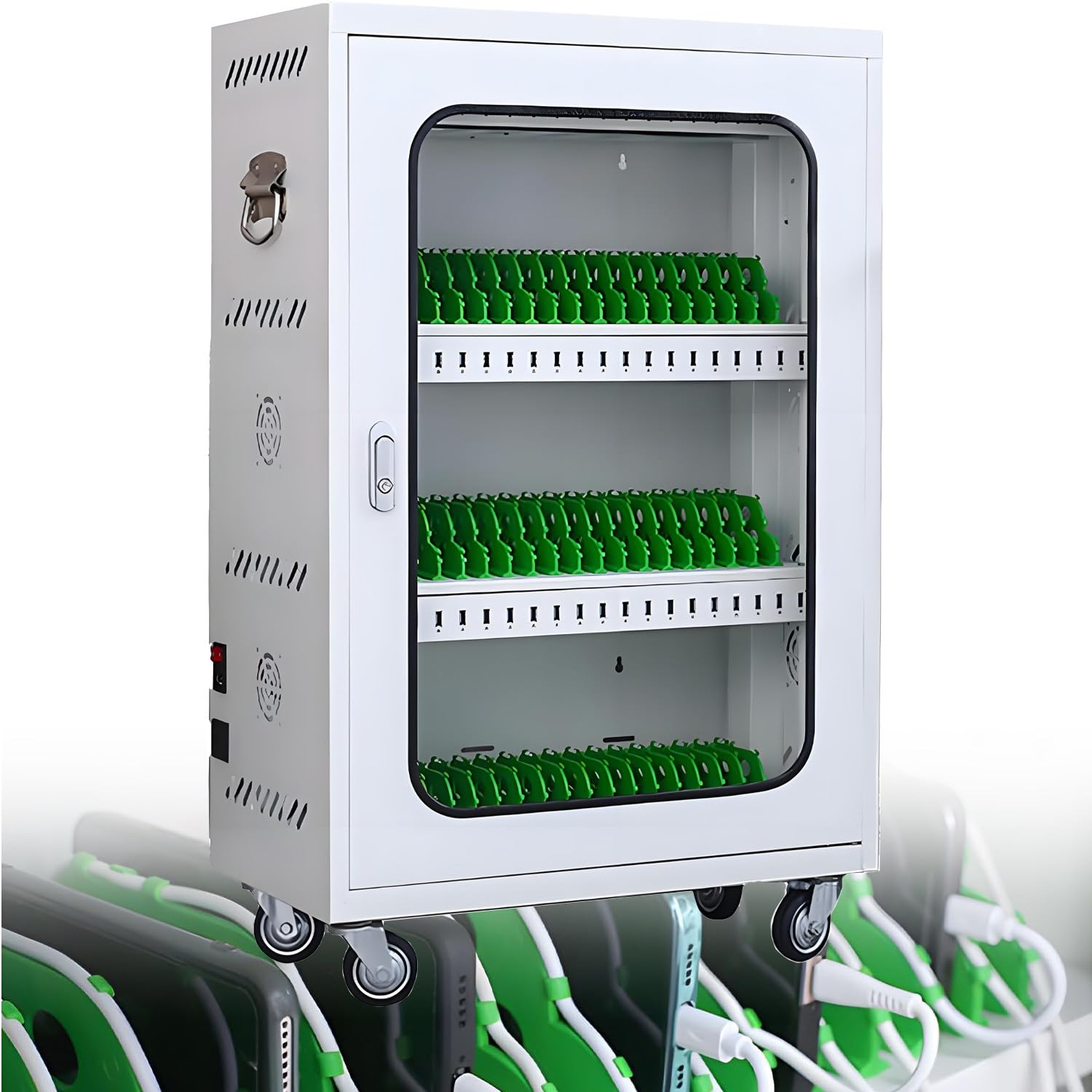 UORDBY Cell Phone Charging Stations Mobile,12-60Slots Mobile Phone Charging Cabinet For Multiple Devices, Compatible with Various Mobile Phone Models 50slots