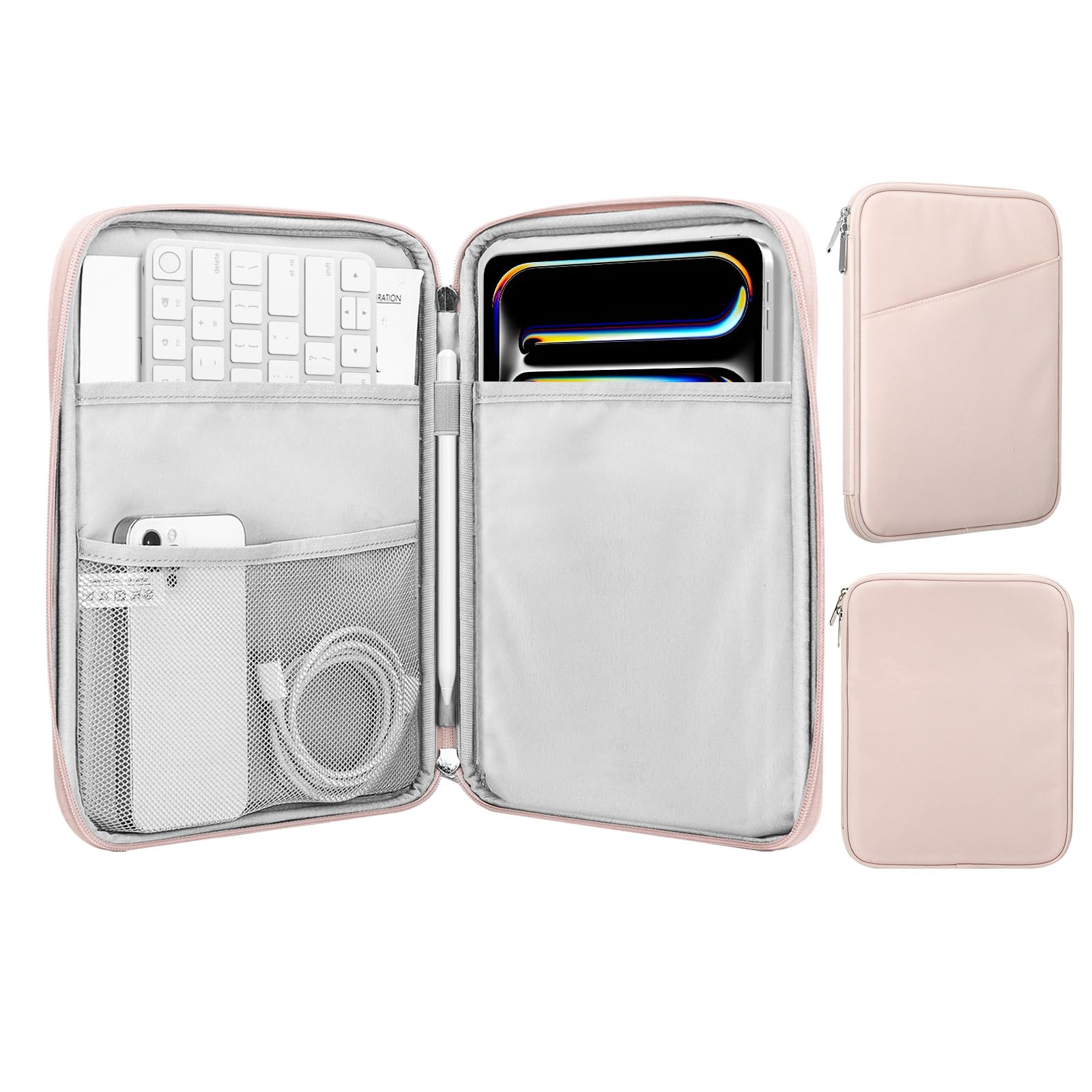 MoKo 13 Inch Tablet Sleeve Bag, Compatible with New 13 Inch iPad Pro M5 & Air M4/M3, iPad Pro 12.9 inch M2&M1, Galaxy Tab S8+/S9+ 12.4", Waterproof
