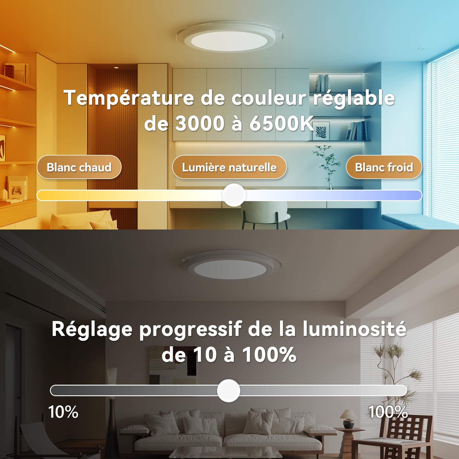 Plafonnier LED avec Design Anneau Planétaire, Télécommande 24W 7 Couleurs RGB, Lampe de Plafond Rond IP44, Dimmer 3000-6500K 3600LM pour Chambre, Chambre d'Enfant, Couloir, Salon, Salle de Bain