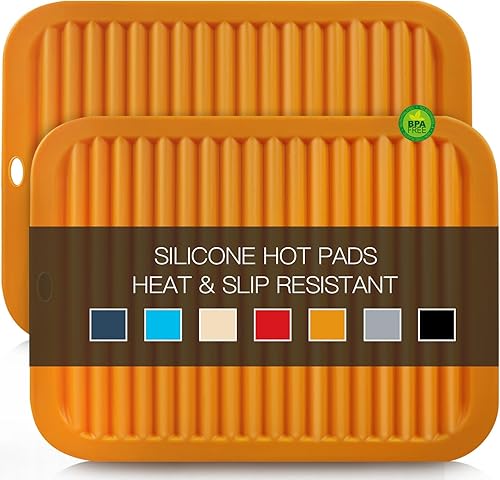 Vista 221 de Alfombrillas salvamanteles de silicona, soportes de silicona para ollas y sartenes calientes, tapetes resistentes al calor para mesas, encimeras
