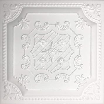 White Styrofoam Decorative Ceiling Tile Princess Case of 40 Tiles