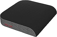 Kölbs Extra Large Memory Foam Seat Cushion for Office Chair - Plush Velvet Cover, Back Coccyx Pain Relief, Carry Handle (19x17x3")