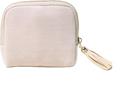 Luxury Large-Capacity Travel Jewelry Case, Velvet Organizer with Secure Zipper, Tassel & Anti-Scratch Interior,Portable Travel Organizer for All Jewelry Accessories Beige