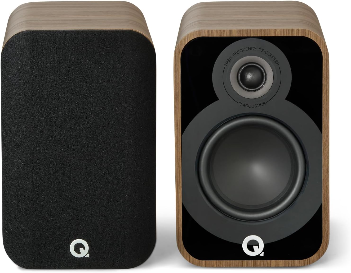 Q Acoustics 5020 Bookshelf Speakers Pair Holme Oak – 5″ Mid/Bass Driver, 1″ Tweeter – Stereo System for Home Theater Entertainment Center, Surround Sound System for TV/Record Player