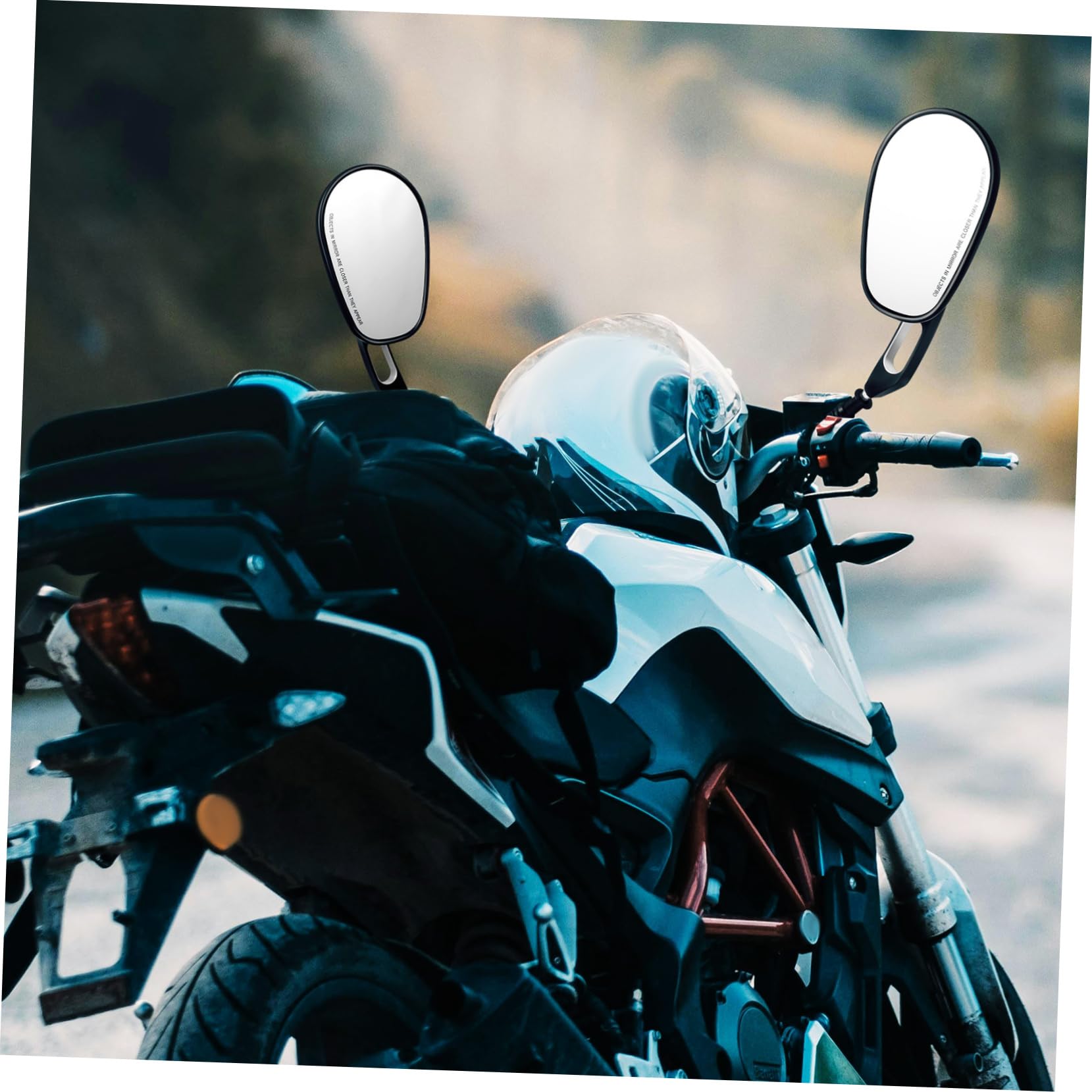 1set Specchietti Retrovisori Per Design Leggero Di Regolabili Per Manubri Scooter e Atv Facile Manutenzione e Aspetto Moderno