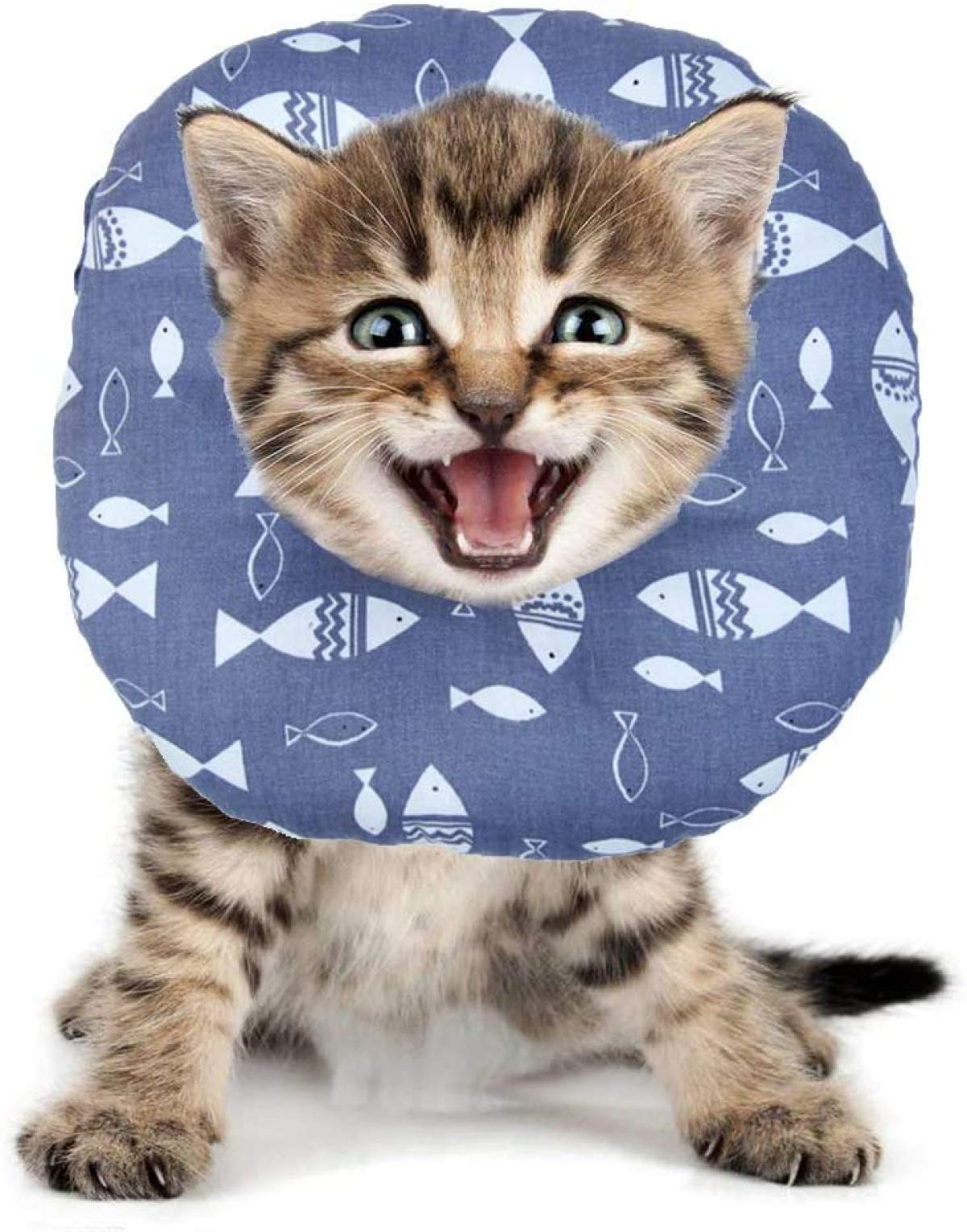 Morkka Pet Protective Cotton Adjustable Recovery E-Collar for Cat Dog Anti-Bite Lick Surgery Wound Healing