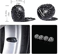 Vista 32 de Tapas de vástago de válvula de neumático de automóvil, 4 tapas universales para válvulas de aire de neumáticos, tapas de válvulas de neumáticos