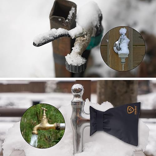 Miniatura 5 de Fundas para grifos profesionales para exteriores, para protección contra la congelación en invierno, paquete de 6 unidades de 6 pulgadas de ancho x