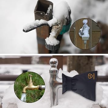 Hedoc Pro Outdoor Faucet Covers for Winter Freeze Protection, 6 Pack 6 W x 8.2 H Winter Faucet Insulation Cover Socks, Hose Bib Covers for Winter
