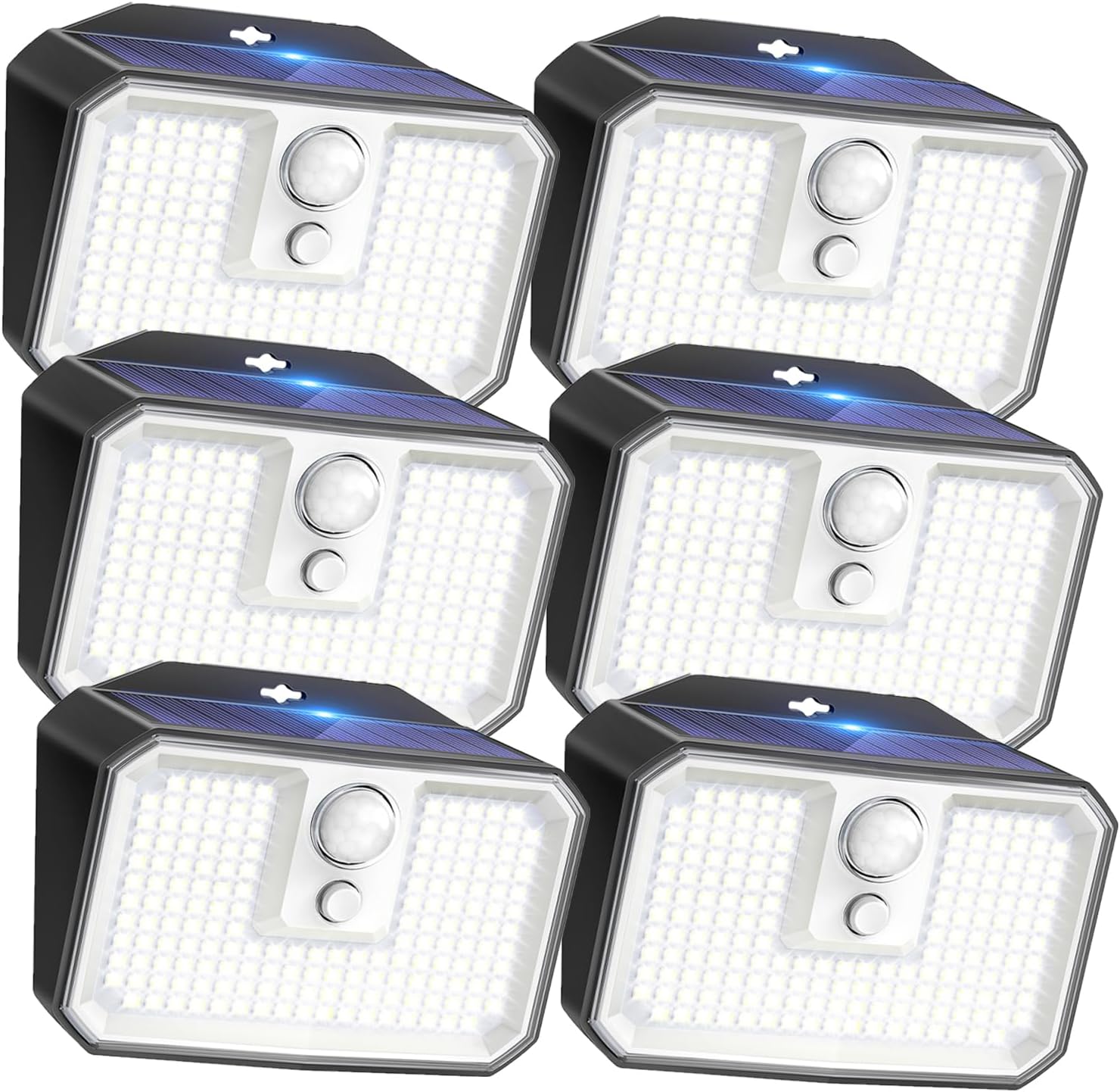 CLAONER 6-Pack Photo voltaic Movement Sensor Lights Out of doors, 168 LED Waterproof Safety Gentle with 3 Modes, for Backyard, Fence, Storage, Deck, Door Step