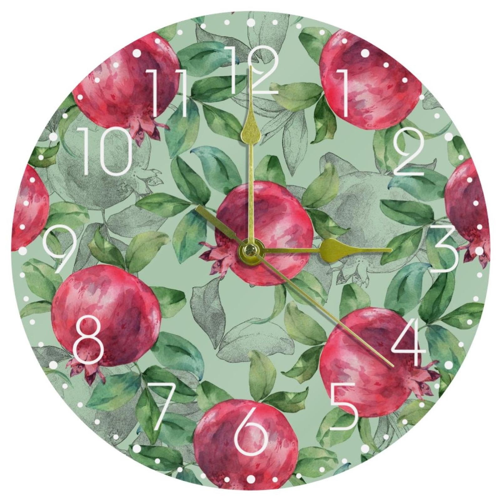 Horloge murale ronde silencieuse 25,4 cm pour maison et école