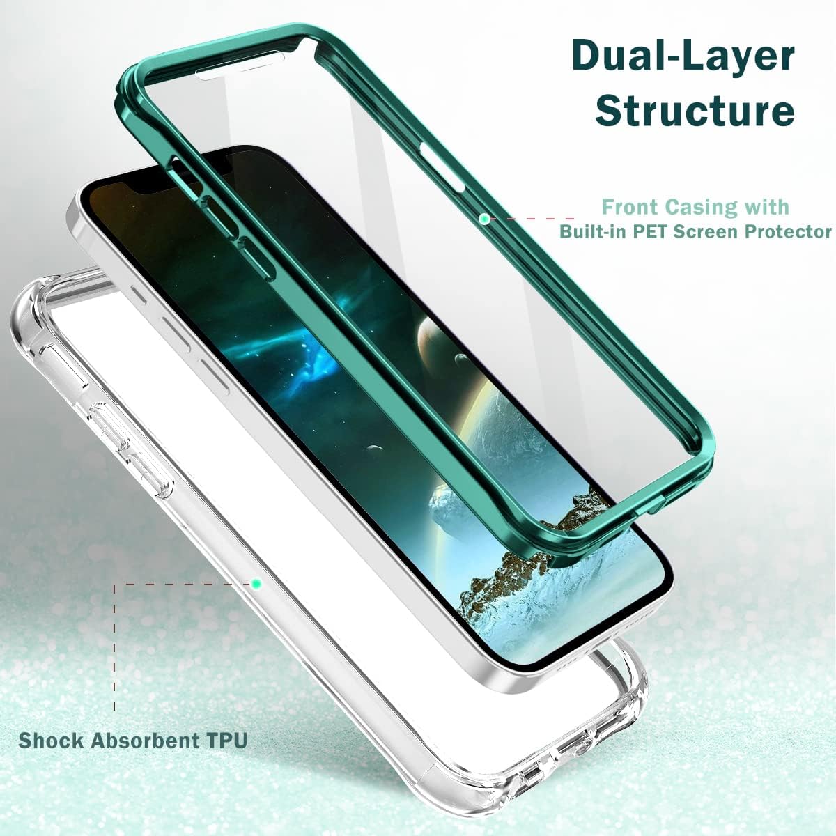 Cute Flower Case for iPhone 12 Pro Max 6.7 inch Built with Screen Protector, Lightweight and Stylish Full Body Shockproof Protective Rugged TPU Case for Women/Girls - Image 7