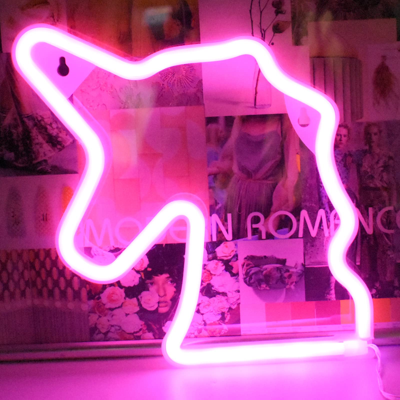 Photo 1 of BEGOOD Unicorn LED Neon Sign Neon Lights for Bedroom LED Light for Wall Decor Battery or USB Operated Lamps for Girls Birthday Party Night Light Gift for Christmas