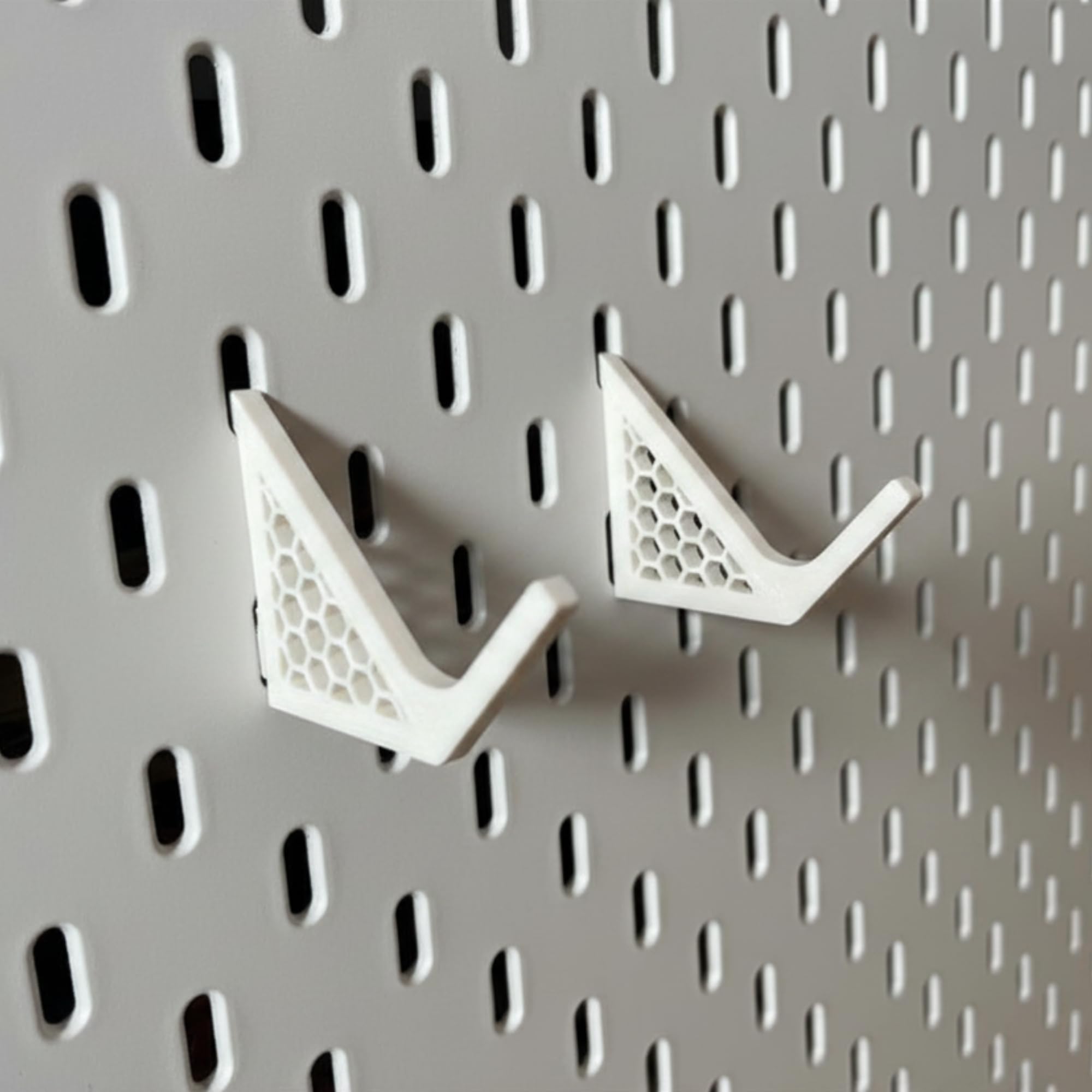 Universal Skadis Pegboard Controller Holder - Modular Wall Mount & Display Stand for PS5, PS4, Xbox Series X/S, N64 & Gameboy - Gaming Setup Accessory (4 PCS - Black Color) (White)-image-43