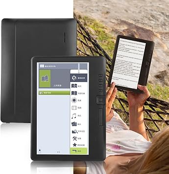 Ebook Reader, 7inch TFT LCD E-book Reader, Digital Waterproof Handheld Ereader Devices with Music, Video, and Photos Multimedia Functions, for Adult, Student, Reading Lover(8G RAM)