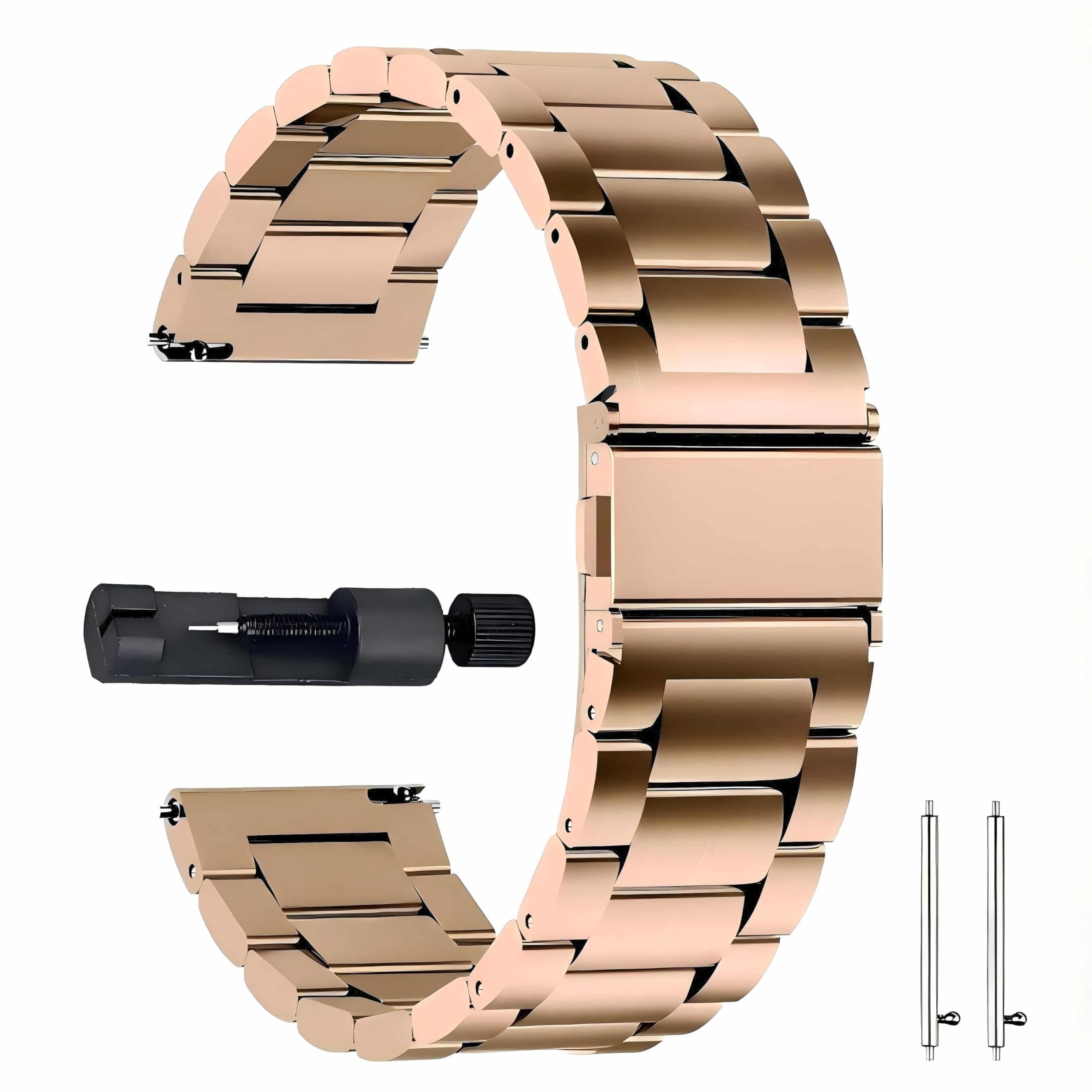 20mm Band for Amazfit Bip U/U Pro/S/S Lite/1S/3 Pro/GTR 42mm Metal Stainless Steel Replacement Wrist Watch Band for Amazfit GTS 4/2 Mini/3/2e/Pop Pro/Active 2
