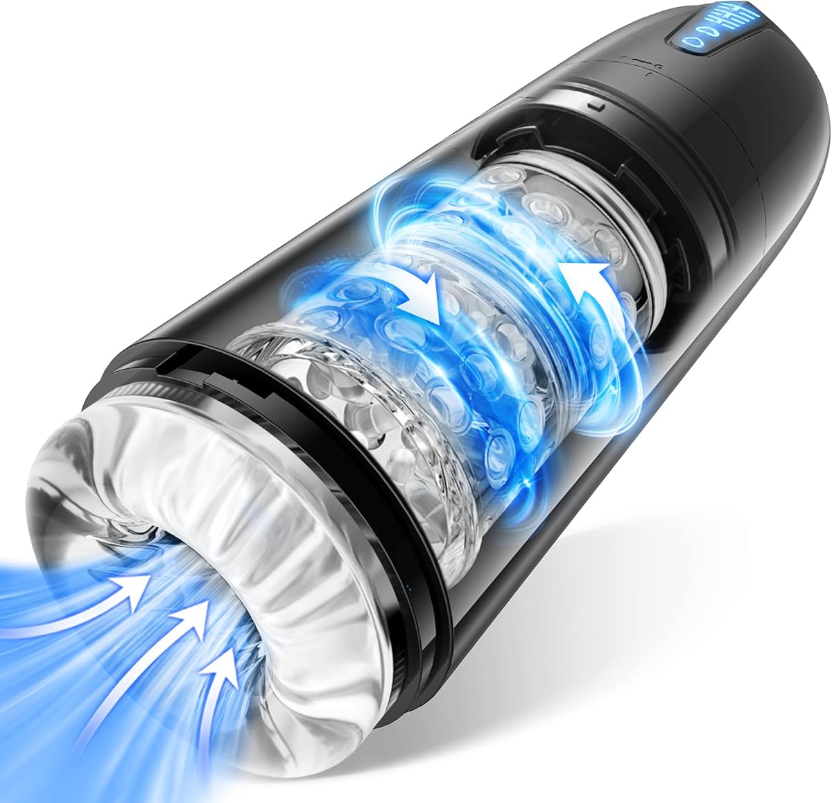 Masturbeuse Homme Sex Toys, Masturbateurs Masculins Mains Libres avec 7 Modes d'aspiration et 7 Modes de Rotation, Masturbateur Automatique Vaginette Ultra Réaliste Sextoyse Homme Sex Sex Toys