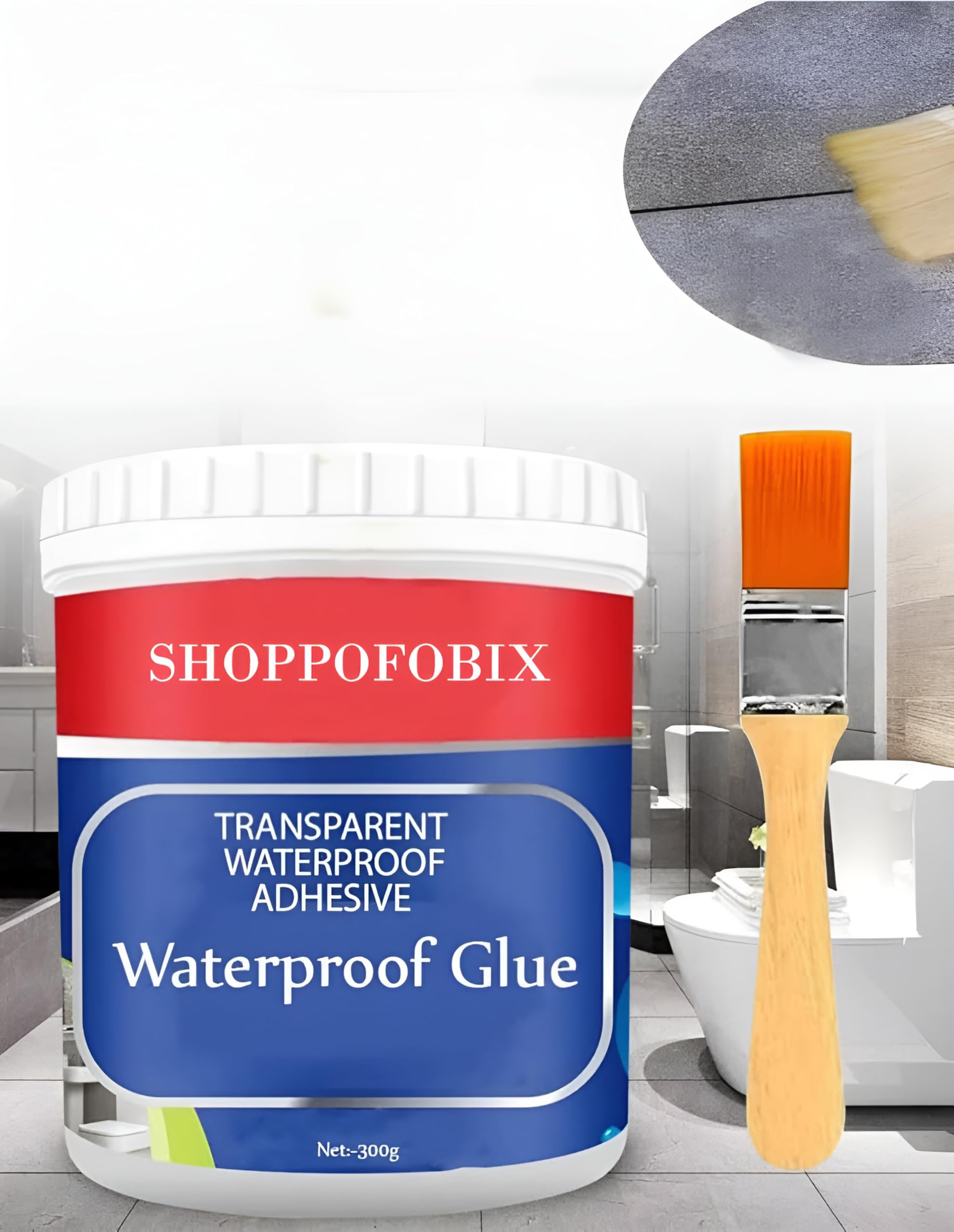 SHOPPOFOBIX Crack Seal Glue 300gm with Brush Transparent Waterproof Glue for Roof Leakage Crack Seal Agent Roof Water Leakage Solution Water Proof Glue Transparent Glue For Pipe Wall Tiles (1) (B0D984LTTR) Amazon Price History, Amazon Price Tracker