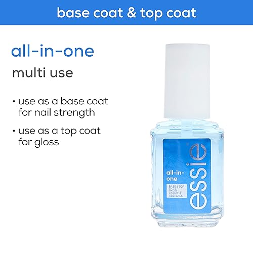 Miniatura 5 de essie Paquete de esmalte de uñas de calidad de salón, vegano, bronceado claro, Wild Nude + capa base y capa superior todo en uno, 0.46 onzas