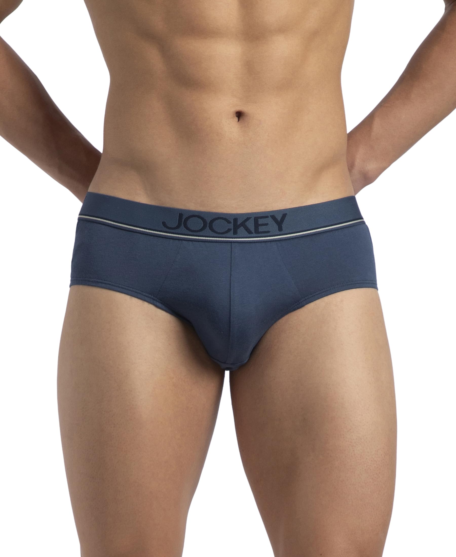 jockey 8037 Men's Super Combed Cotton Solid Brief with Ultrasoft Waistband-picture-37