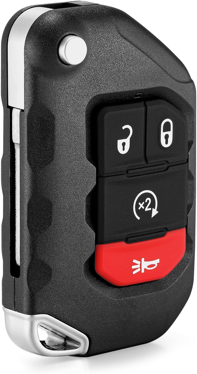 Smart Key Fob Replacement Fits for Jeep Wrangler 2018 2019 2020 2021 2022 2023 2024 Jeep Gladiator 2020-2024 Proximity Keyless Entry Remote Control 433 Mhz OHT1130261 ID4A