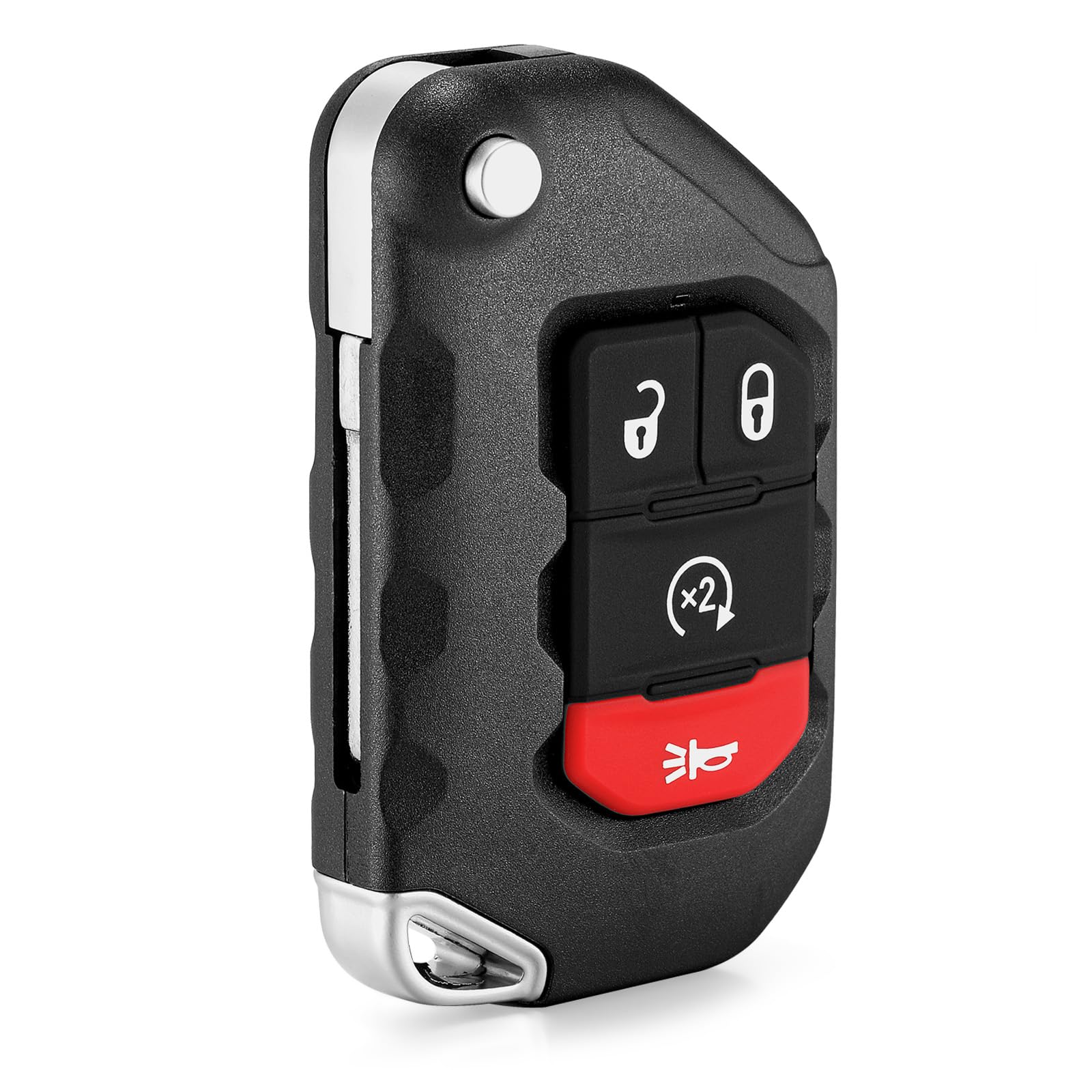 Smart Key Fob Replacement Fits for Jeep Wrangler 2018 2019 2020 2021 2022 2023 2024 Jeep Gladiator 2020-2024 Proximity Keyless Entry Remote Control 433 Mhz OHT1130261 ID4A