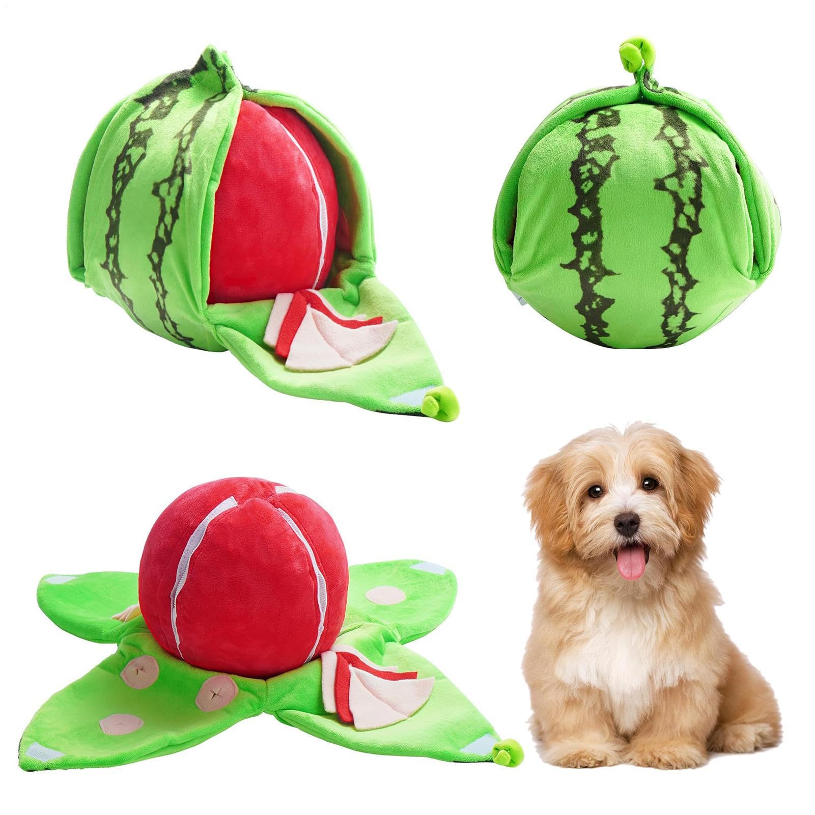 Hund Schnüffel Spielzeug Wassermelonen-Design Plüsch Futterball Mit