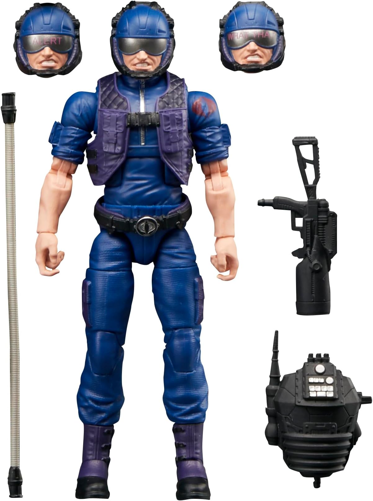Classified Series Retro Cardback Tele-Viper, Collectible 6 Inch Action Figure with 6 Accessories