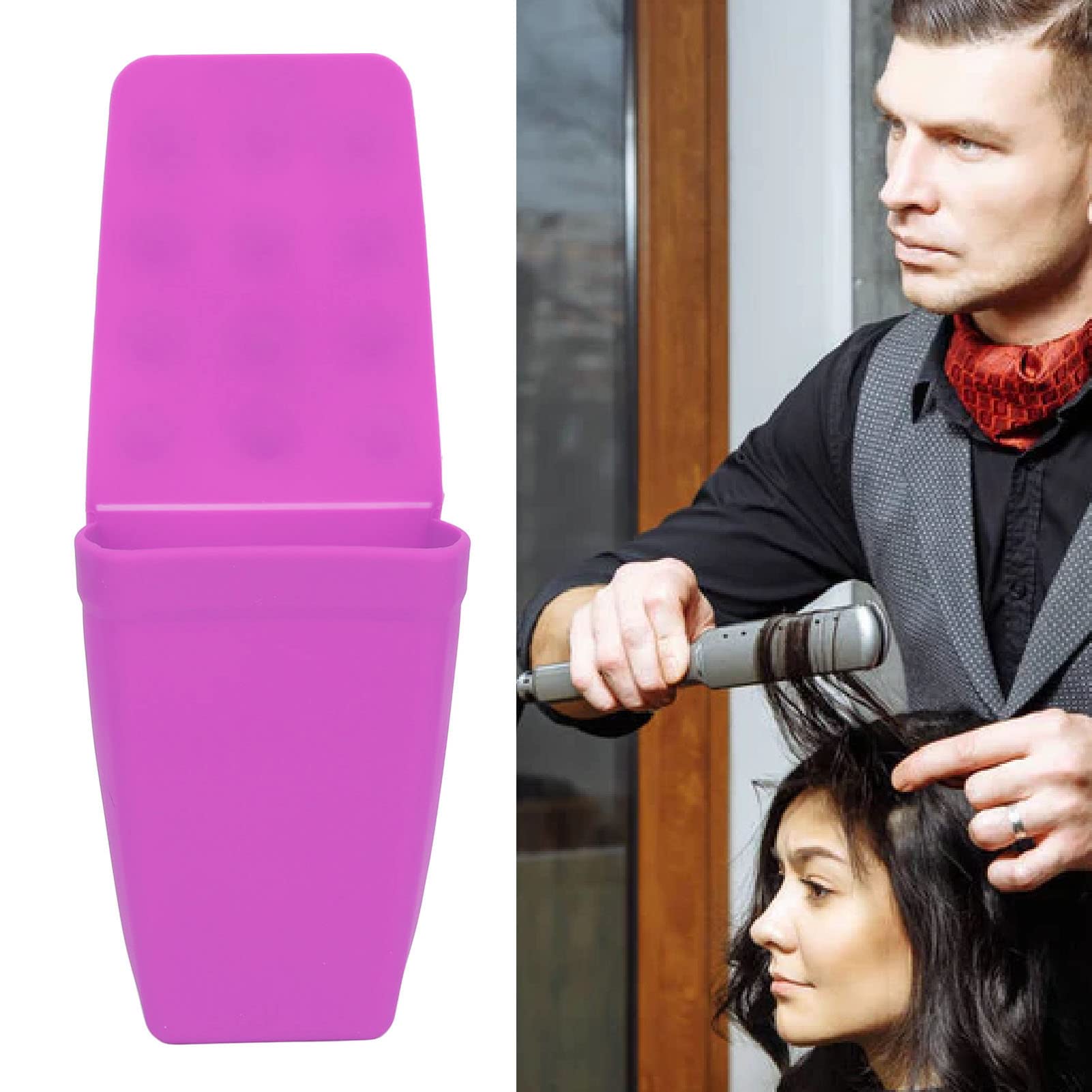 Silicone Suction Hair Straightener Holder Flat Iron Case Holder