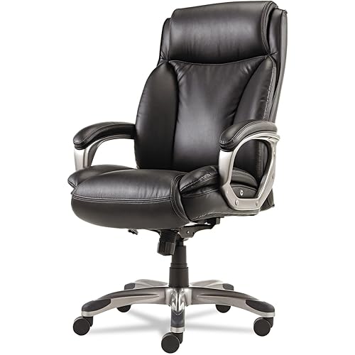 Alera Office Desk Chair, High-Back, Black/Graphite