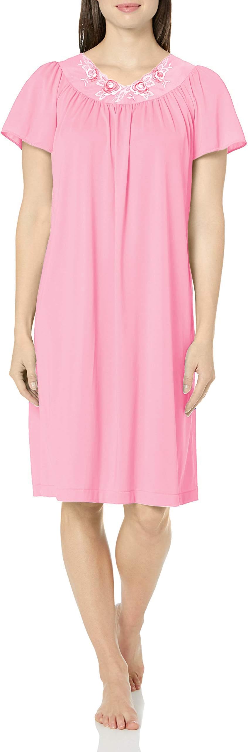 Women's Petals 40 Inch Short Flutter Sleeve Waltz Gown