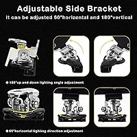 Vista 3 de Fydun Soporte de montaje de barra de luz LED, soporte de montaje de luz de trabajo, base ajustable universal para automóviles, sedanes, camiones