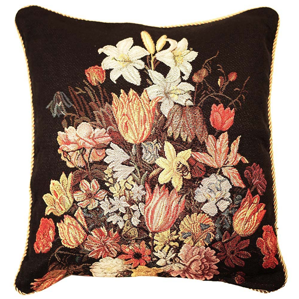 Housse de coussin haut de gamme Bosschaert - Tapisserie d'art Signare 45x45