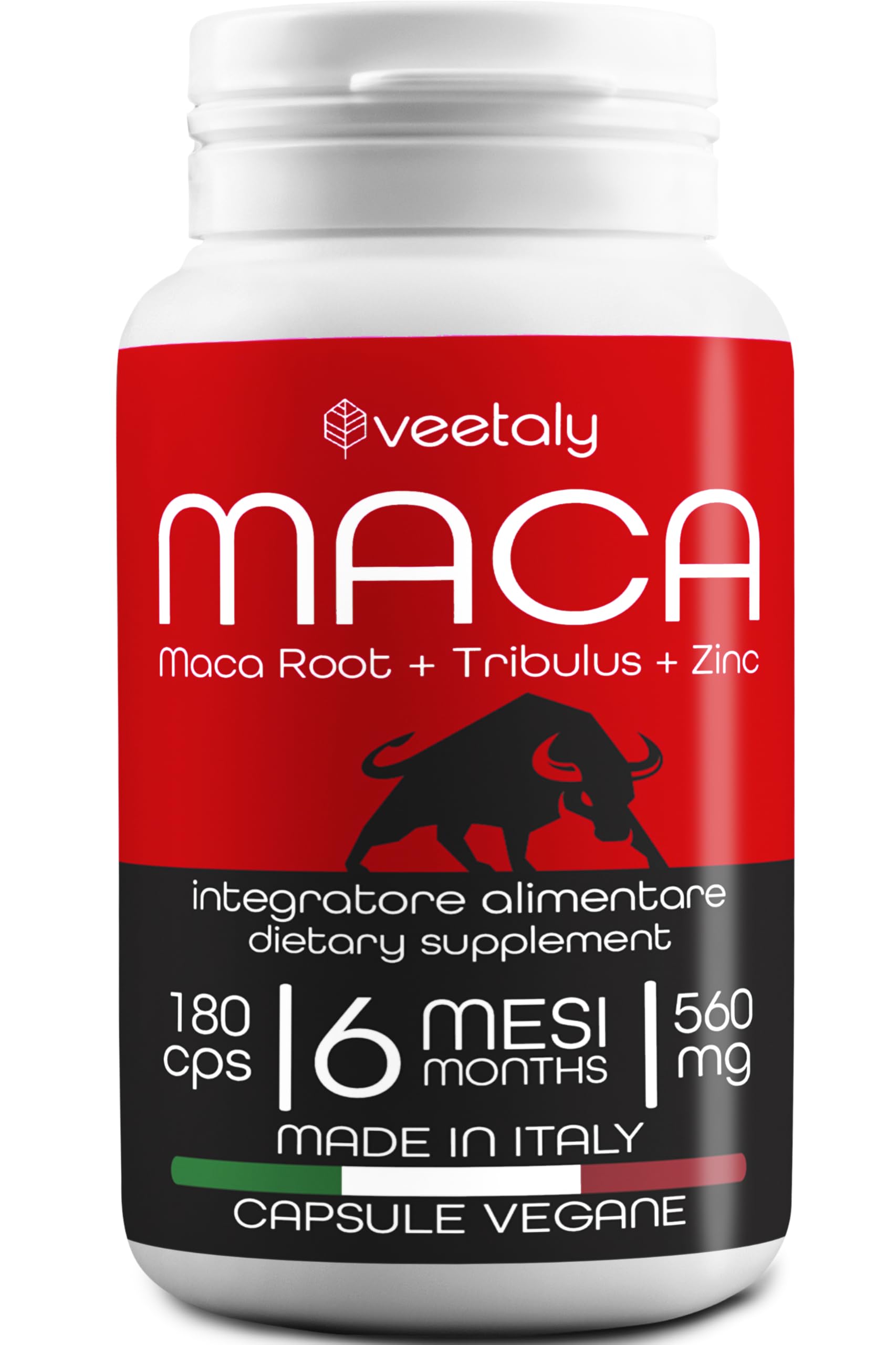 Integratore Maca Peruviana, Tribulus Terrestris, Zinco - Energizzante, 6 Mesi di