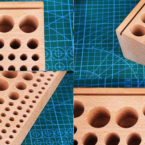 Miniatura 5 de 68 estilos de cuero para herramientas de madera, perforadora de cuero profesional, organizador de herramientas de cuero, caja de almacenamiento de