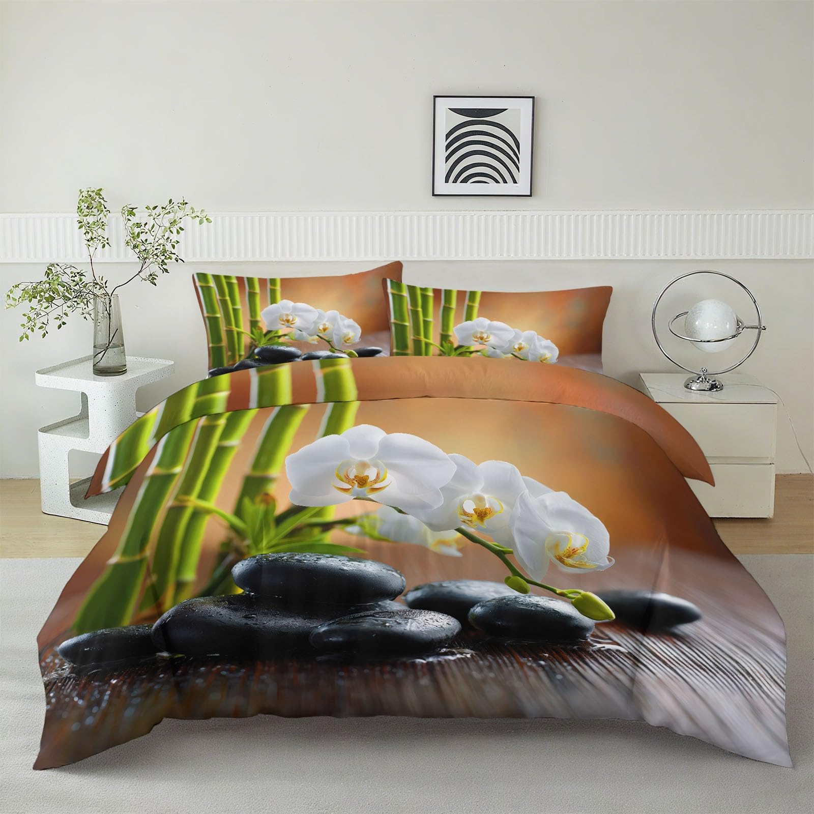 Housse de couette 240x260 bambou vert confort et sérénité pour les seniors