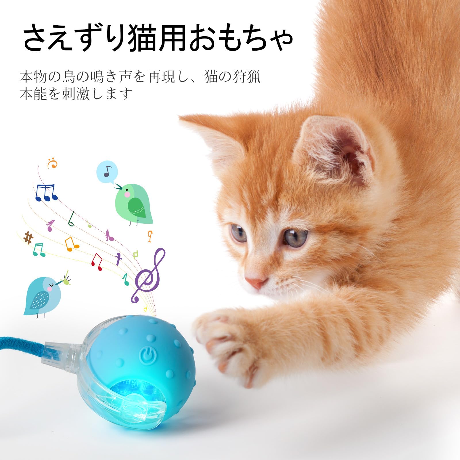 rsta ねこおもちゃ6本3セット Amazon | 室内猫用 自動で動くボールおもちゃ バージョン3.0 鳥の