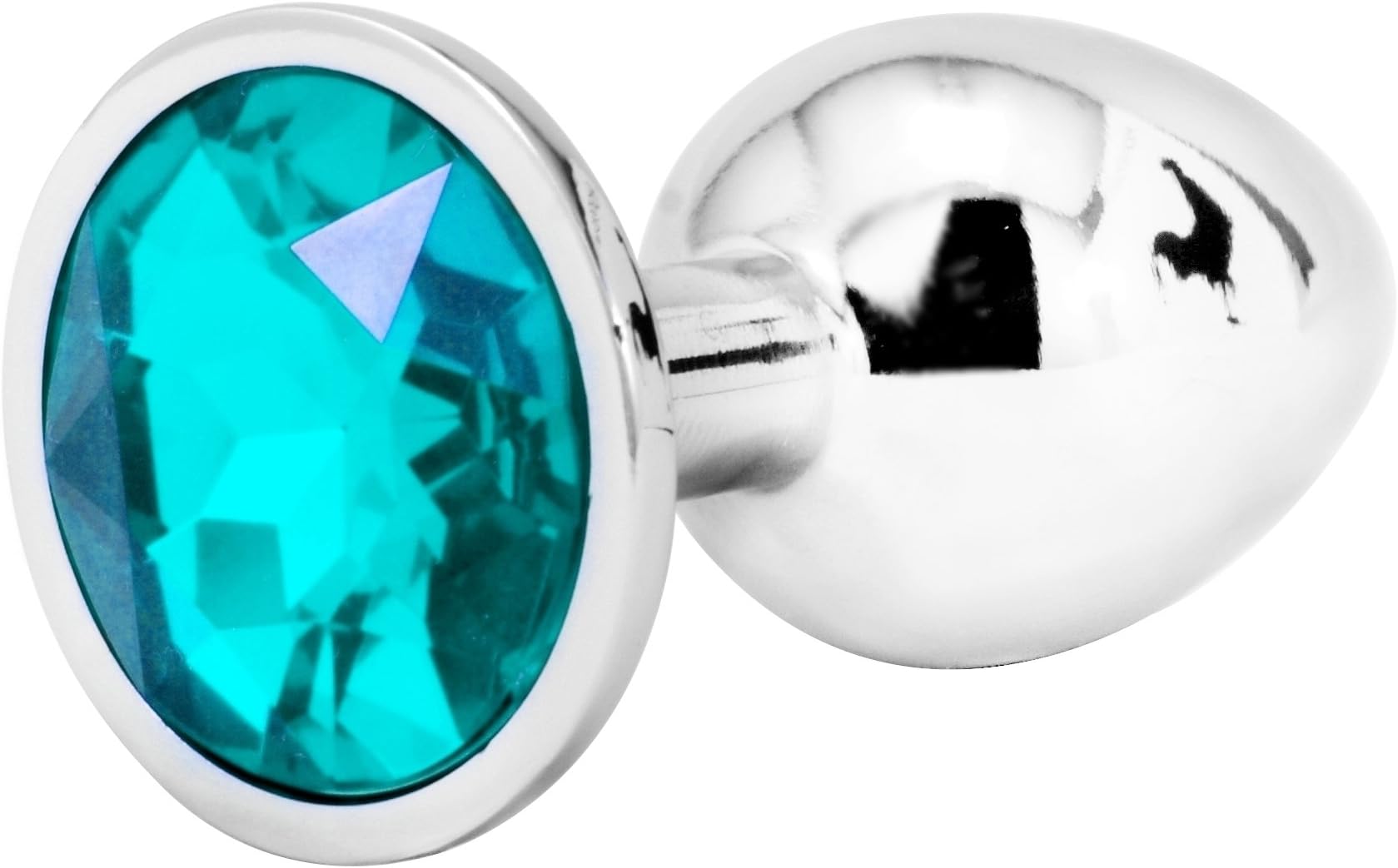 Handsome Cock Jewelled Butt Plug, Small, Turquoise