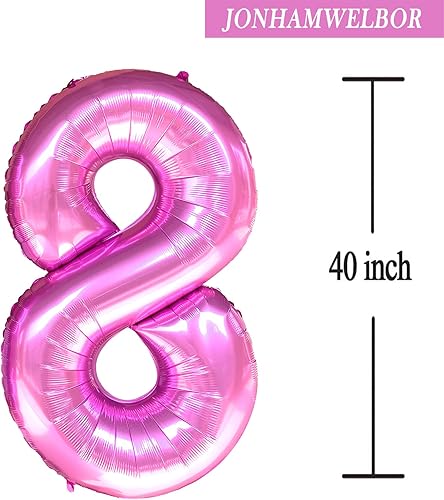 Miniatura 3 de Globos con el número 18, color rosa de 40 pulgadas, 18, grandes, gigantes, gigantes, enormes globos de aluminio Mylar para helio de cumpleaños