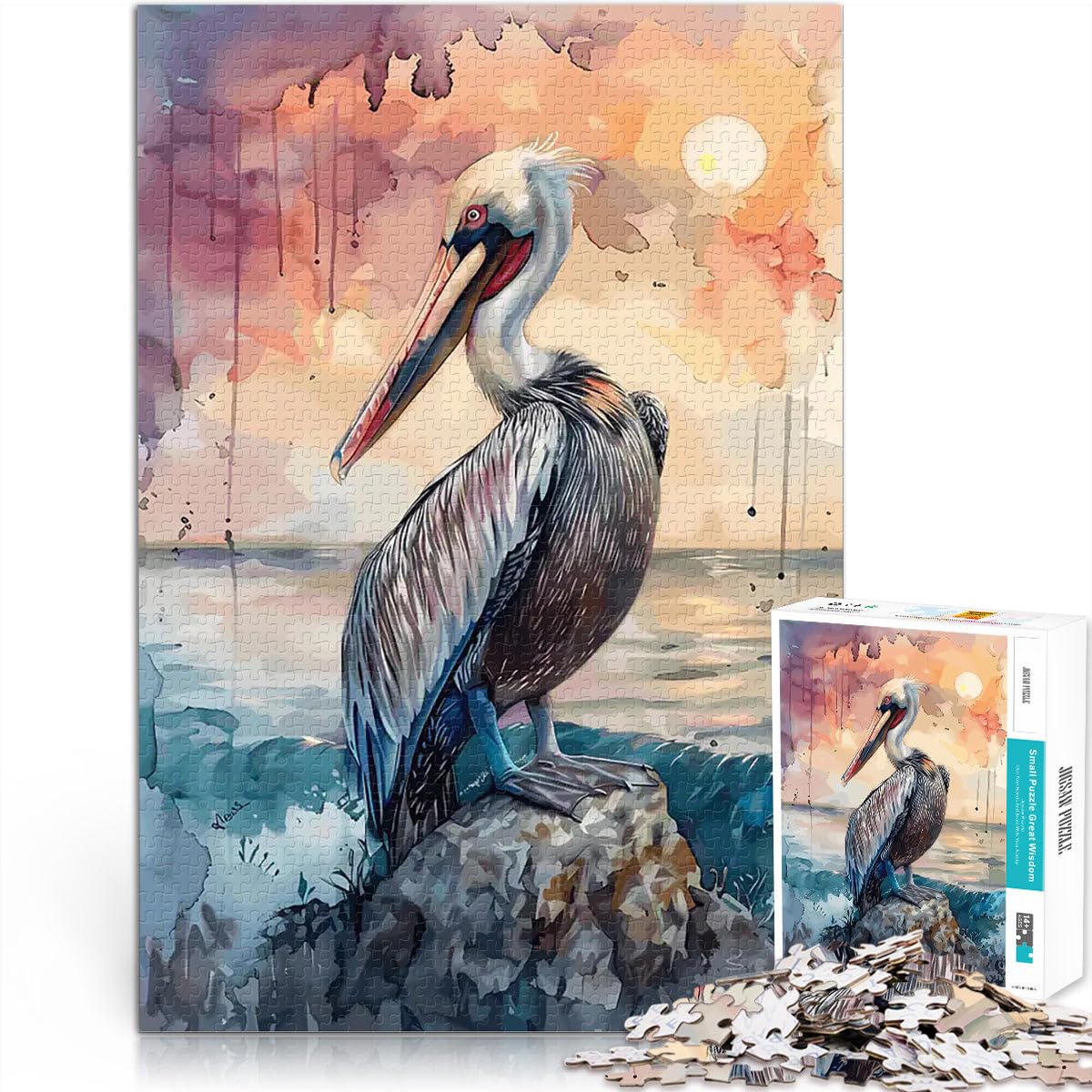 Pellicano Sea Rock Sun Puzzle da 2000 pezzi per adolescenti Riduzione dello stress interessante perché è ideale come regalo per tutta la famiglia 70x100cm