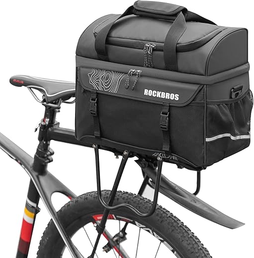ROCKBROS Bike Trunk Cooler Bag Bicycle Rack Rear Seat Carrier Bag