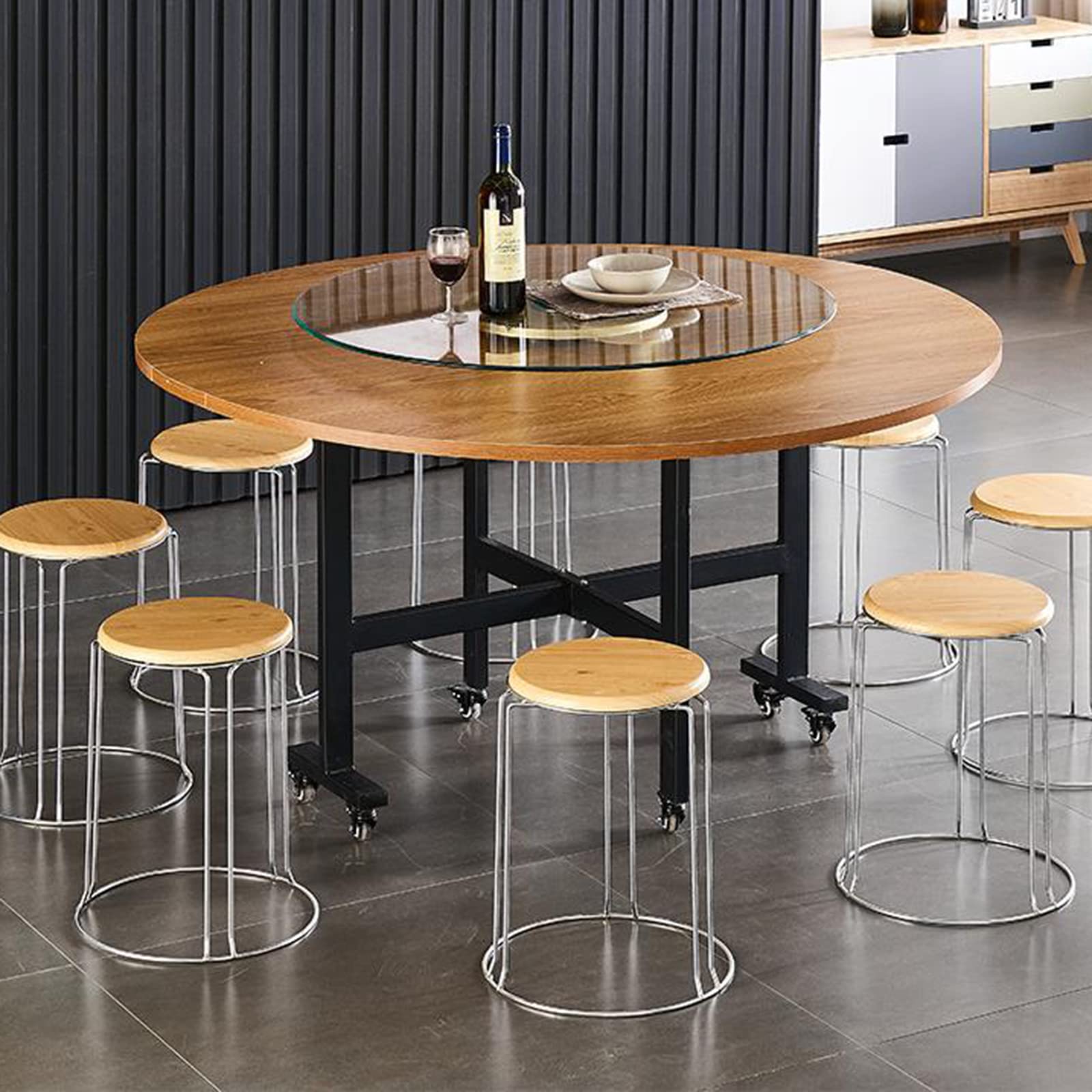 Amazon｜木製伸縮ダイニングテーブル、ドロップリーフダイニング