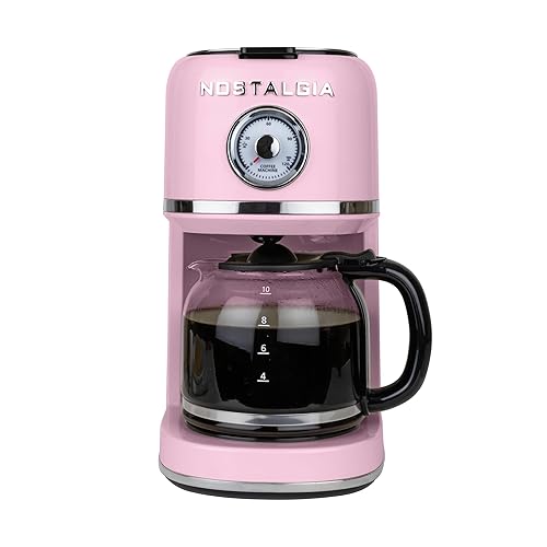 Nostalgia Classic Retro 10 Cup Coffee Maker - One-Touch Drip