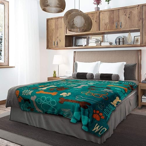 Miniatura 8 de Puppy Paws - Manta súper suave para amantes de los perros, 50 x 60 pulgadas, para dormitorio, sala de estar, primavera, vacaciones, niños, bebés,