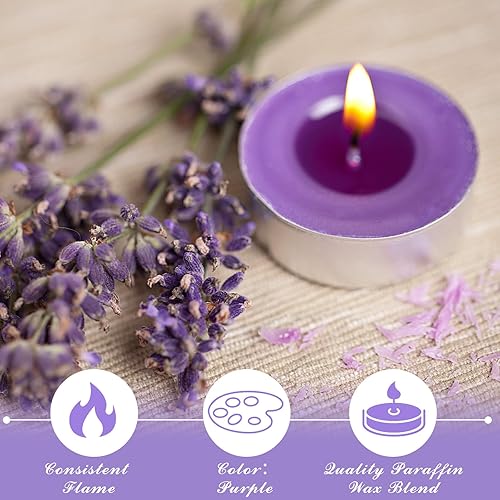 Miniatura 6 de 200 velas perfumadas de 4 horas, velas perfumadas de té con fragancia, velas de té de larga duración, velas perfumadas a granel para festividades,