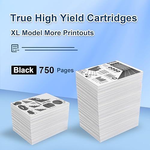 Miniatura 3 de Paquete combinado de cartuchos de tinta 65XL de repuesto para HP 65XL para Deskjet 3755 3772 3700 3752 3722 2600 2622 Envy 5055 5052 5000 5070 5014