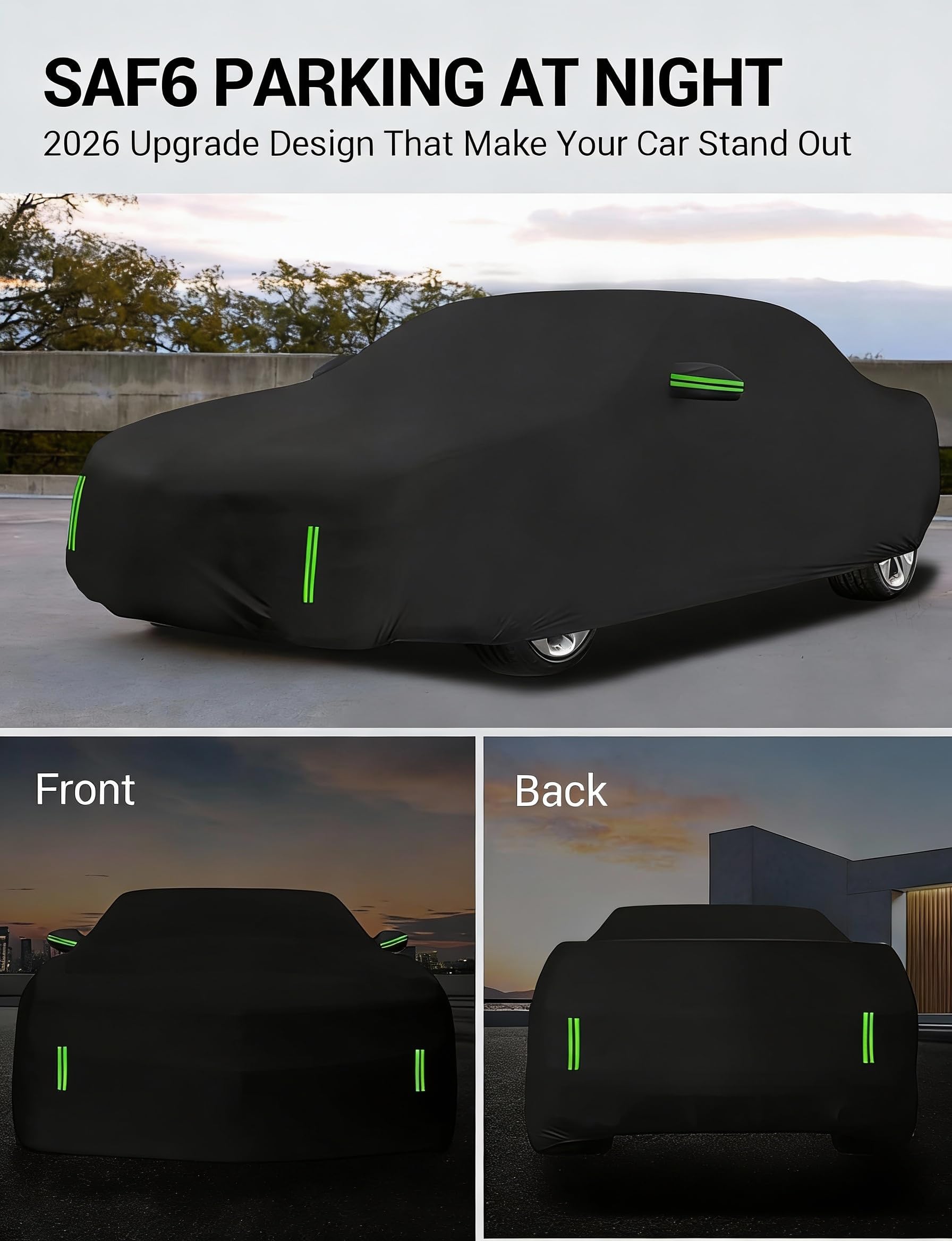 Proadsy Funda de Coche Compatible con Chevrolet Chevy Camaro 2010-2023, 6 Capas, Resistente al Viento, para Todo Tipo de Clima, Impermeable, protección contra el Sol, la Lluvia, los Rayos UV, el