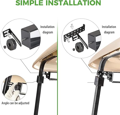 Miniatura 7 de 10L0L Universal Golf Cart 5 Panel Mirror for Yamaha EZGO Club Car, Eliminate Blind Spots Wide Angle Rear View Mirror